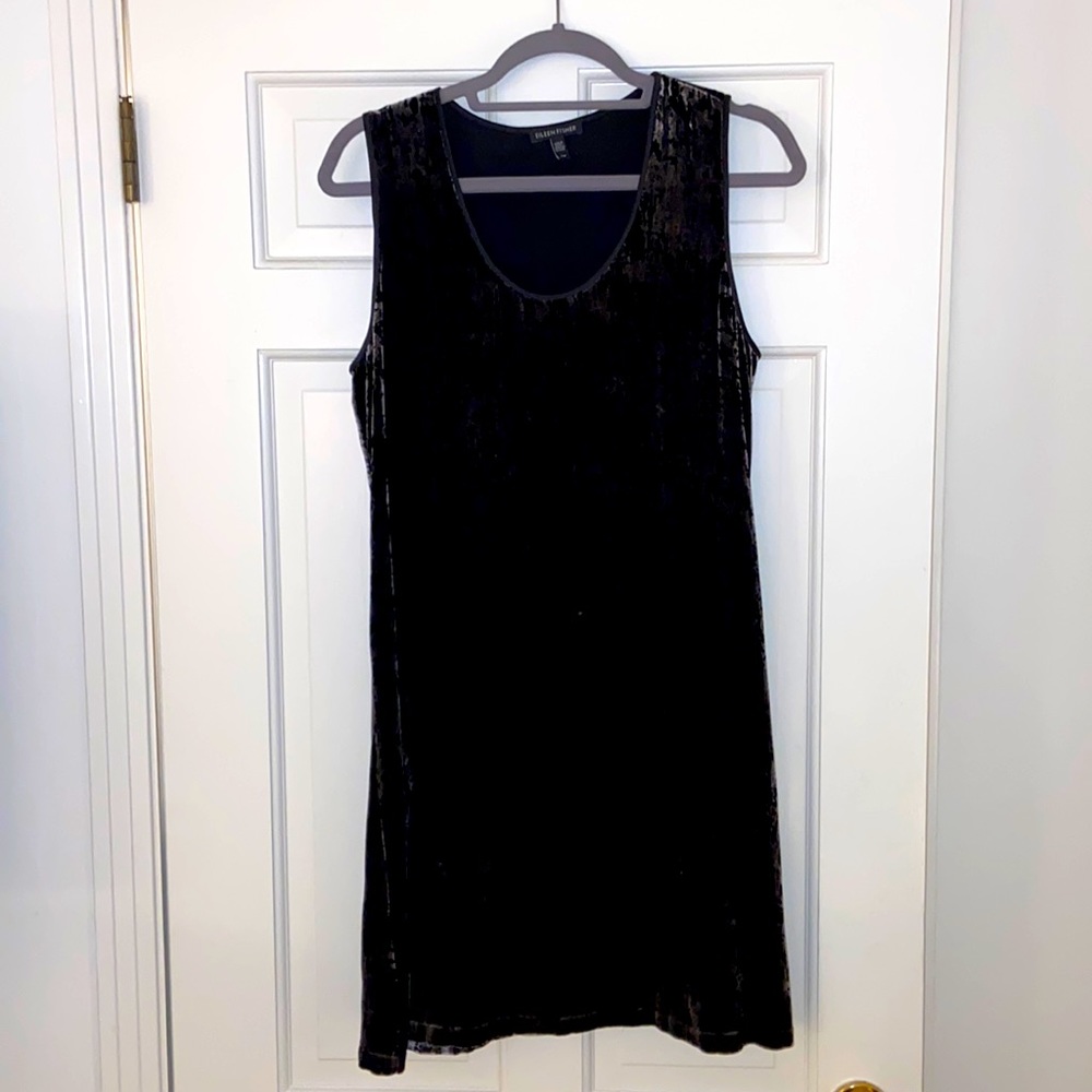 Eileen Fisher Black Velvet Dress